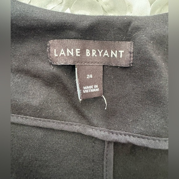 Lane Bryant Single Clasp Blazer Jacket Womens 24 Black Long Sleeve Career Coat - Picture 5 of 12